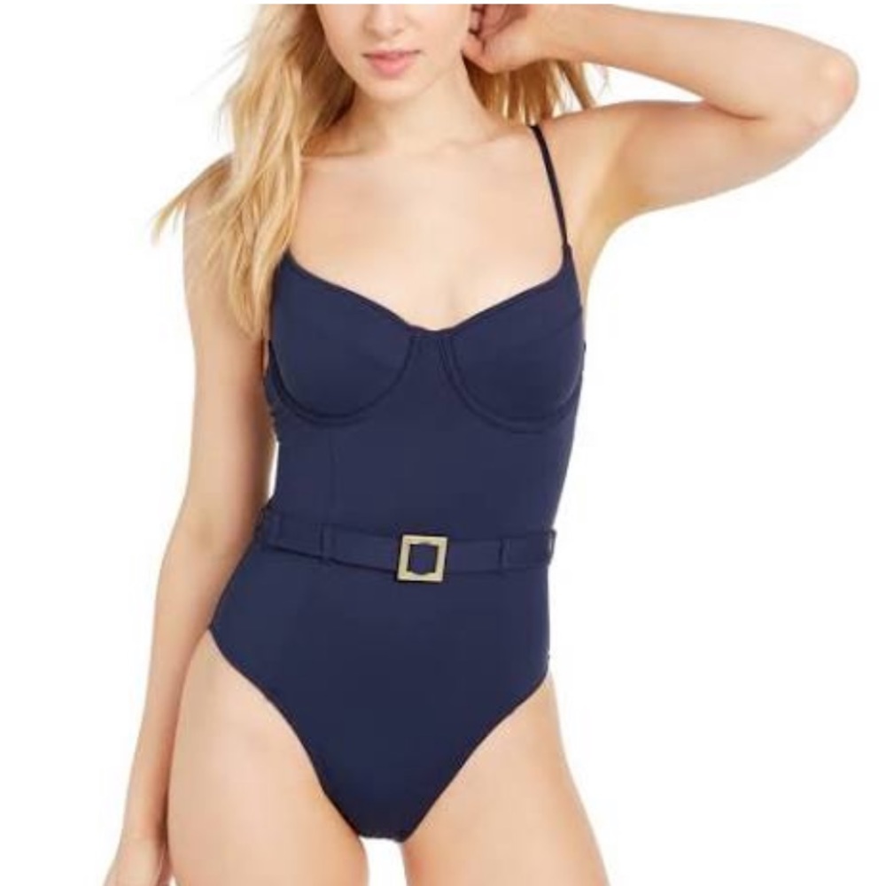 We Wore What Danielle Belted One Piece Swimsuit
